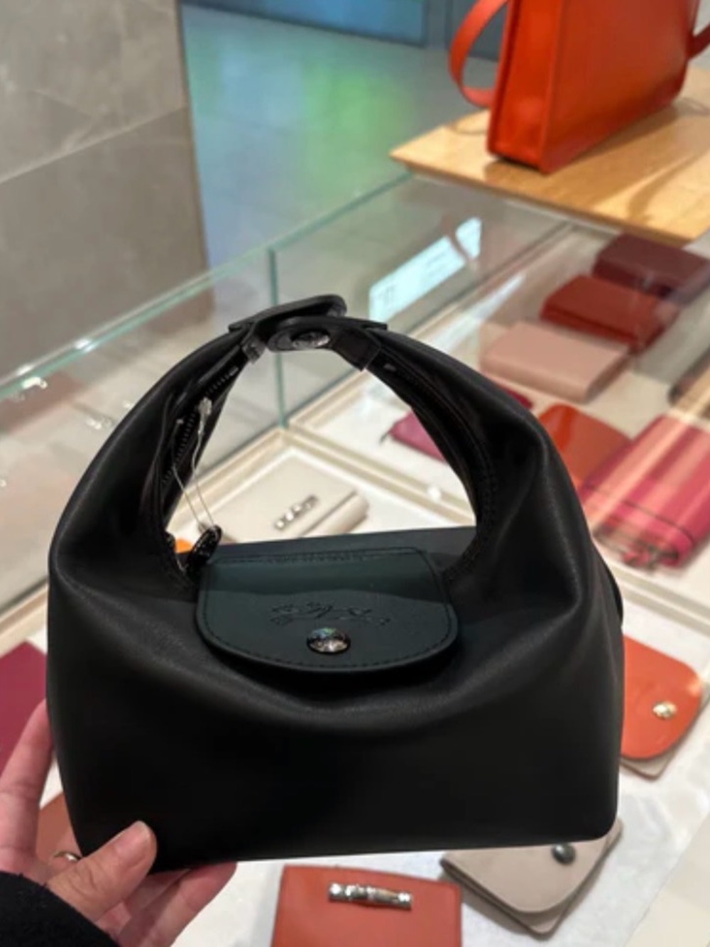 Black Top-Handle Bag worn 3 ways NWOT